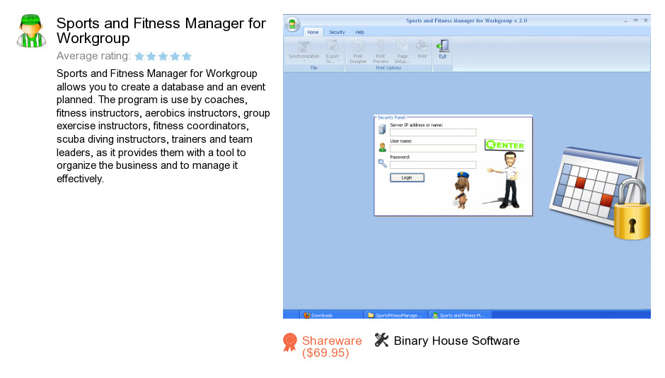 Sports and Fitness Manager for Workgroup