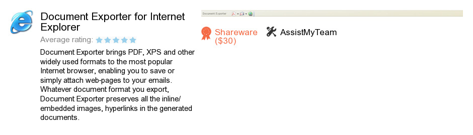 Document Exporter for Internet Explorer