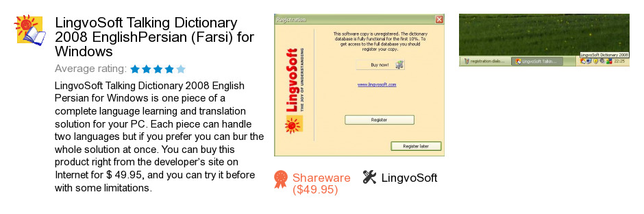 LingvoSoft Talking Dictionary 2008 English<->Persian (Farsi) for Windows