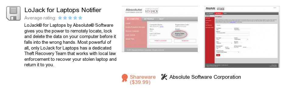 LoJack for Laptops Notifier