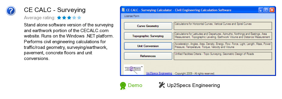 CE CALC - Surveying