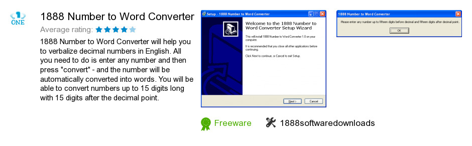 1888 Number to Word Converter