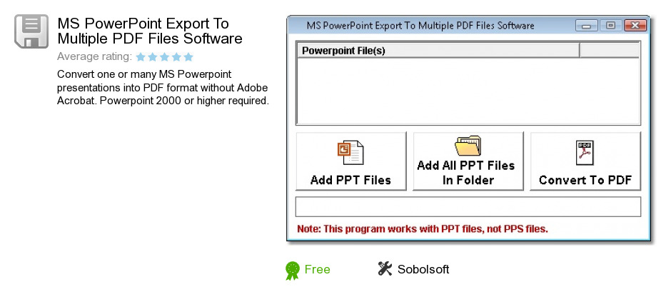 MS PowerPoint Export To Multiple PDF Files Software