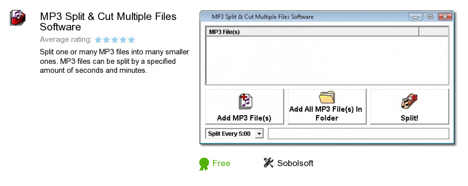 MP3 Split & Cut Multiple Files Software