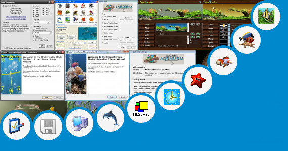 Software collection for Aquarium Screensaver Touch Screen