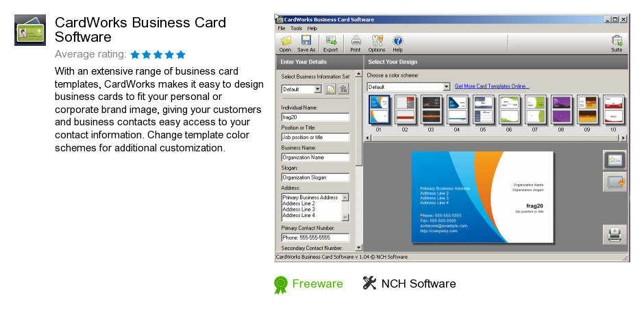 CardWorks Business Card Software