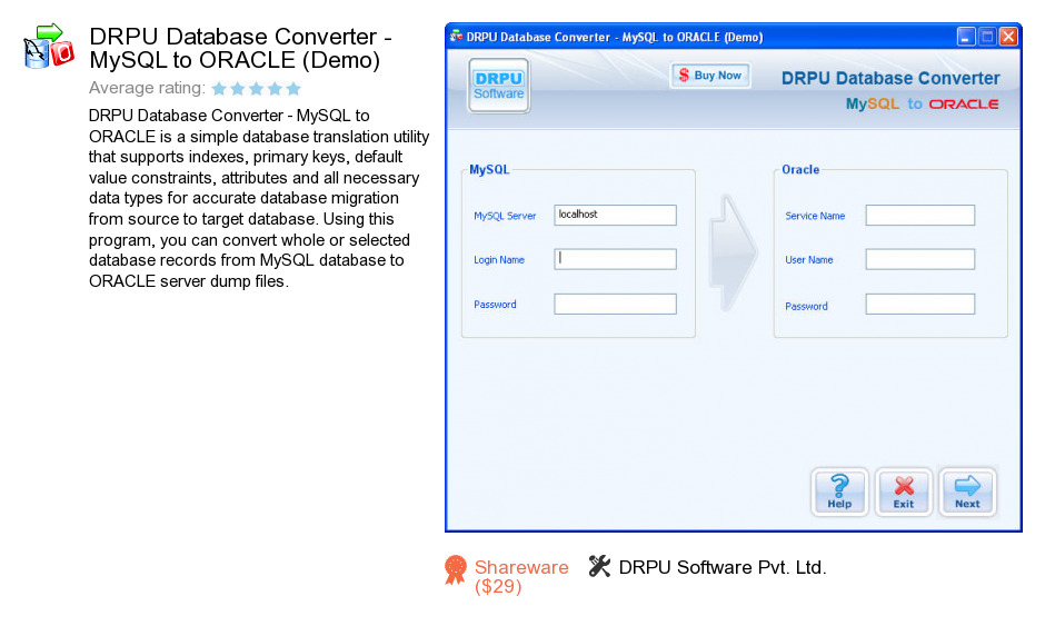 DRPU Database Converter - MySQL to ORACLE (Demo)