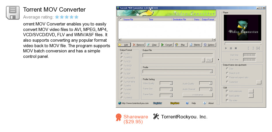 Torrent MOV Converter