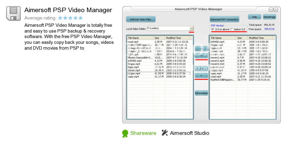 Aimersoft PSP Video Manager