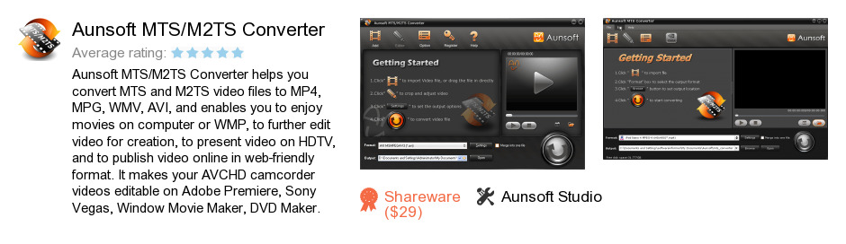 Aunsoft MTS/M2TS Converter