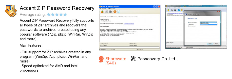 Accent ZIP Password Recovery