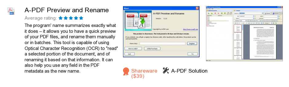 A-PDF Preview and Rename