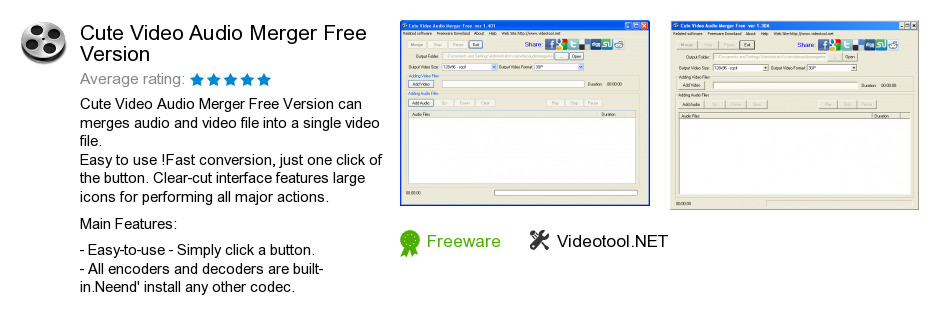 Cute Video Audio Merger Free Version