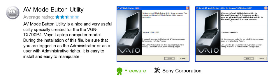 AV Mode Button Utility