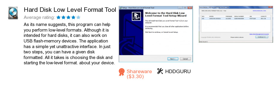 utilities file disk managers hard disk low level format tool