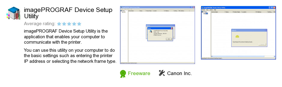 ImagePROGRAF Device Setup Utility