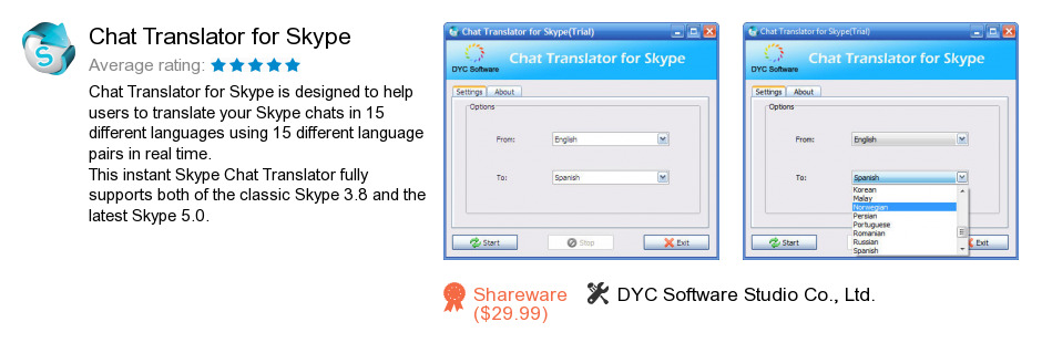 Chat Translator for Skype