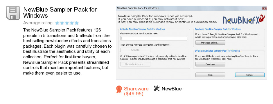 NewBlue Sampler Pack for Windows