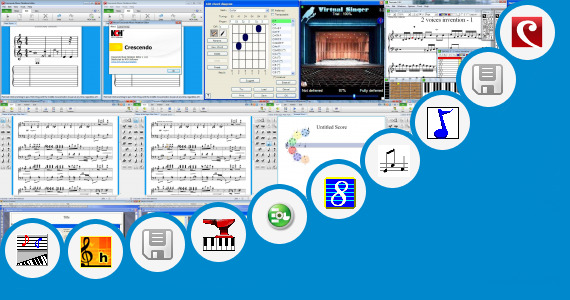 Software collection for Editable Music Staff Paper