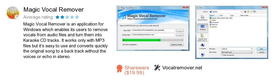 Free Magic Vocal Remover Download: 5,114,674 bytes