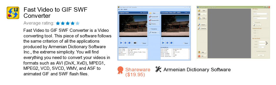 Fast Video to GIF SWF Converter