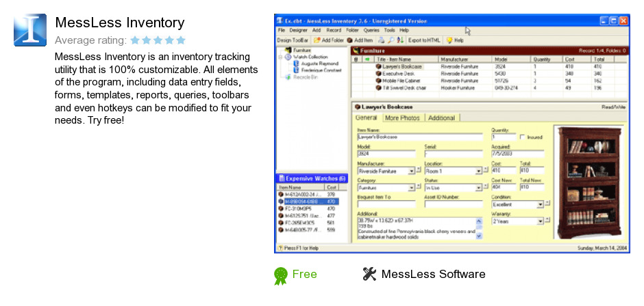 MessLess Inventory