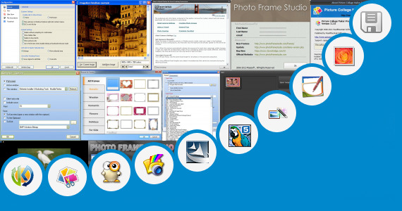 Software collection for Multi Photo Frame Vector