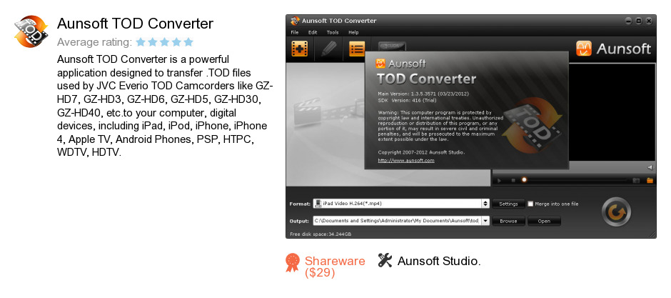 Aunsoft TOD Converter