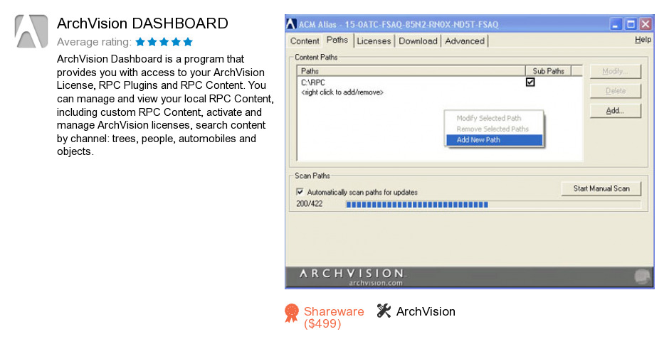 Archvision dashboard keygen free