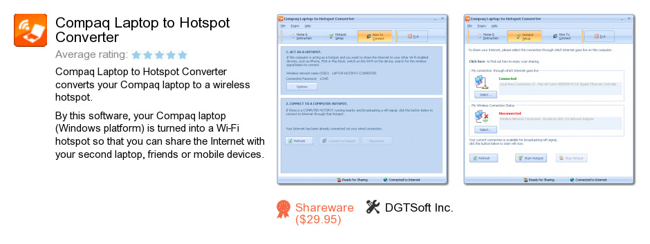Compaq Laptop to Hotspot Converter