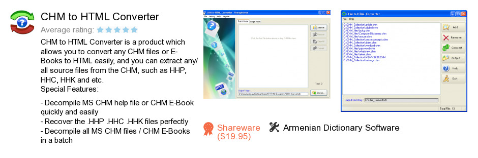 Free CHM to HTML Converter Download: 3,472,246 bytes