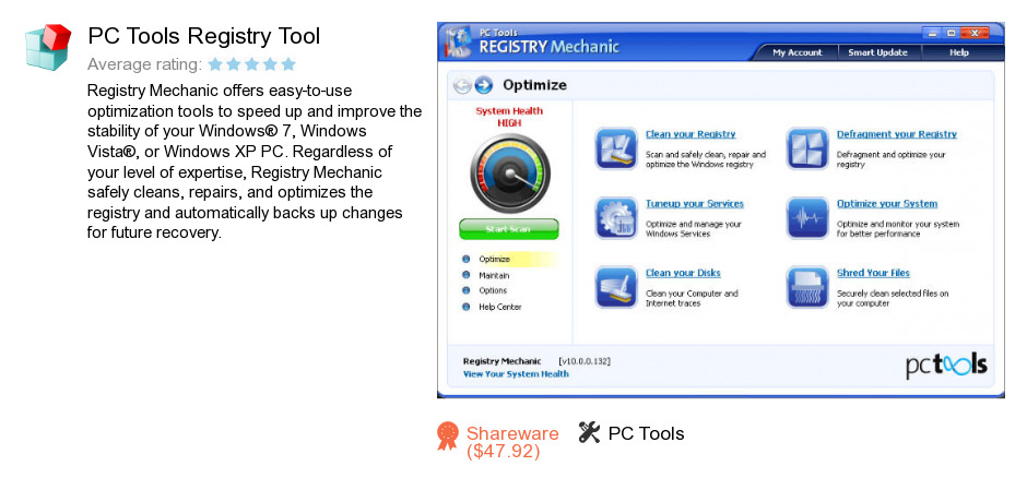 PC Tools Registry Tool