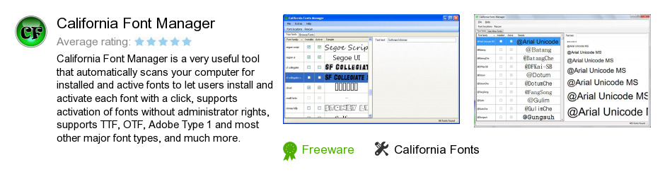 California Font Manager