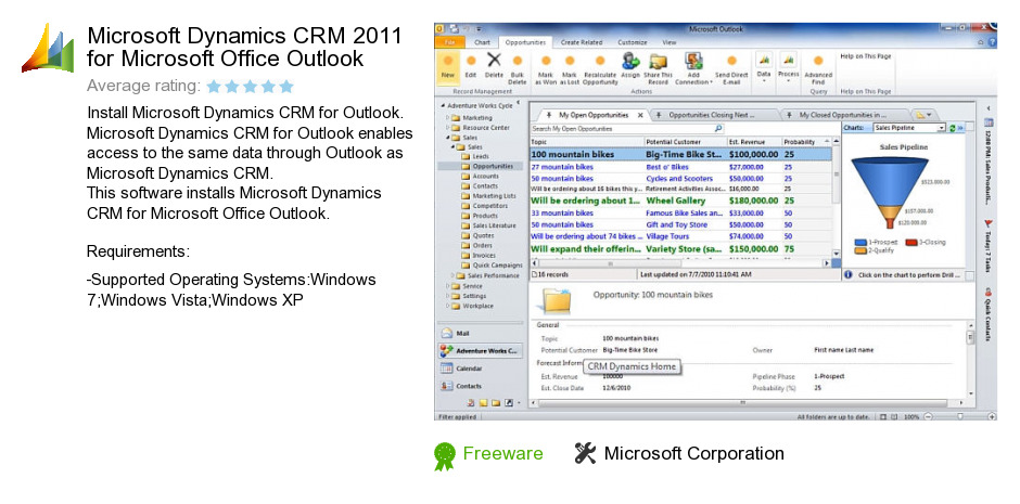 Microsoft Dynamics CRM 2011 for Microsoft Office Outlook