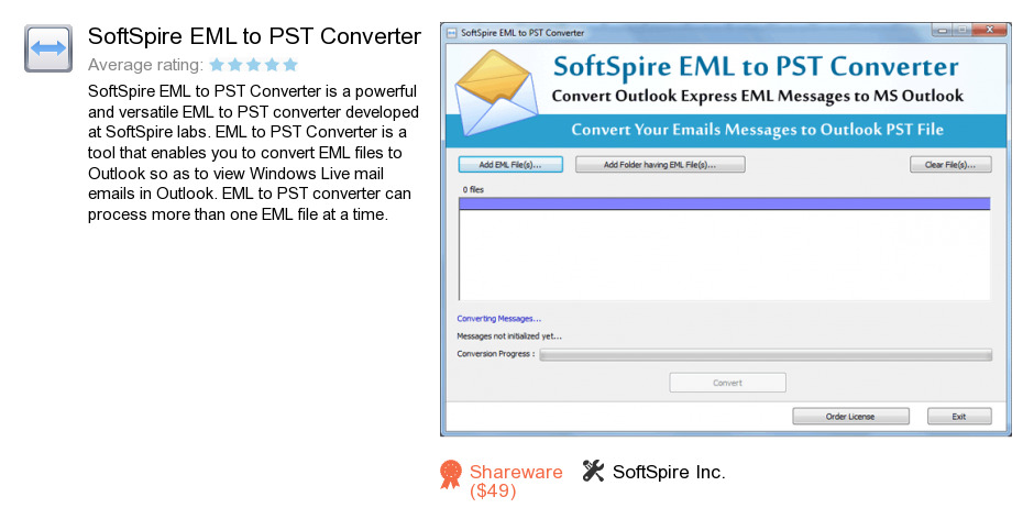 SoftSpire EML to PST Converter