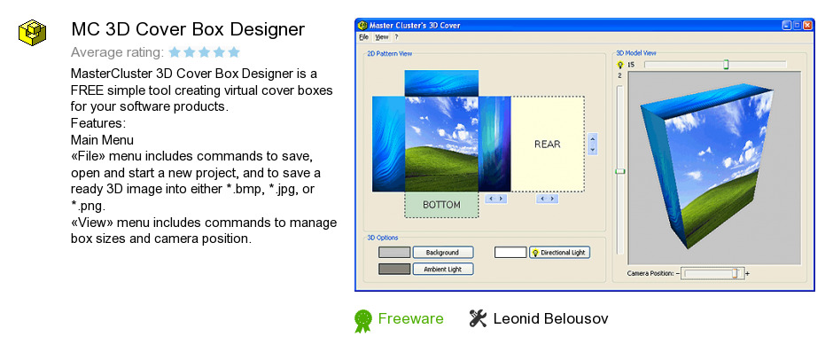 MC 3D Cover Box Designer