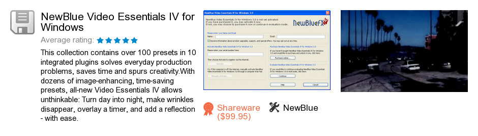 NewBlue Video Essentials IV for Windows
