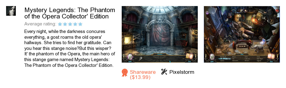 Mystery Legends: The Phantom of the Opera Collector's Edition