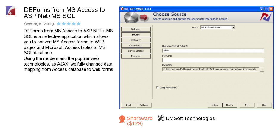 DBForms from MS Access to ASP.Net+MS SQL