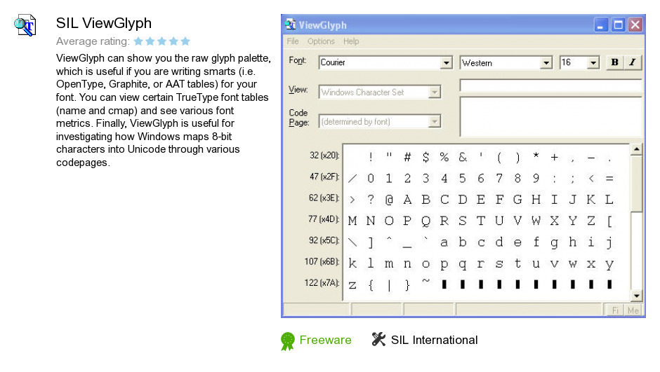 Free SIL ViewGlyph Download: 2,446,364 bytes