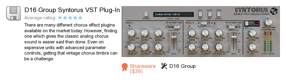 D16 Group Syntorus VST Plug-In