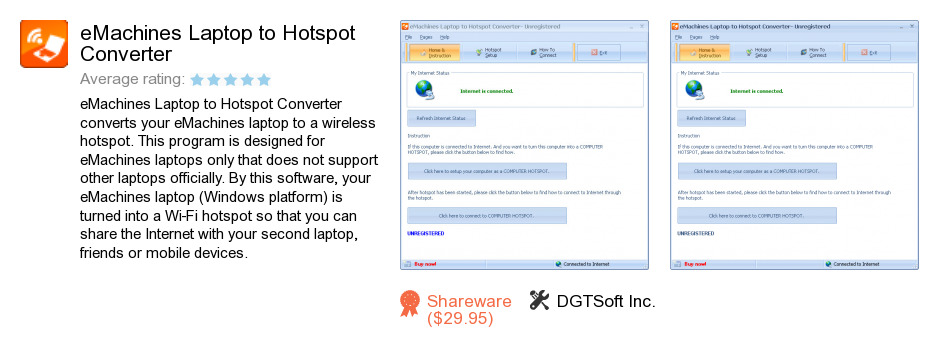 EMachines Laptop to Hotspot Converter