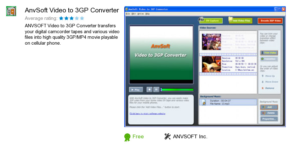 AnvSoft Video to 3GP Converter