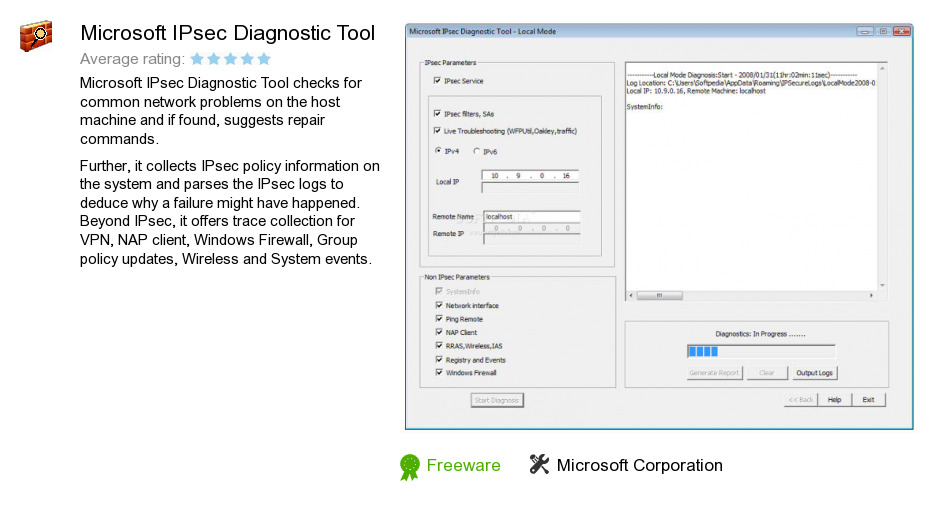 Microsoft IPsec Diagnostic Tool