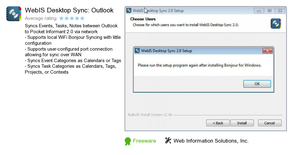 WebIS Desktop Sync: Outlook