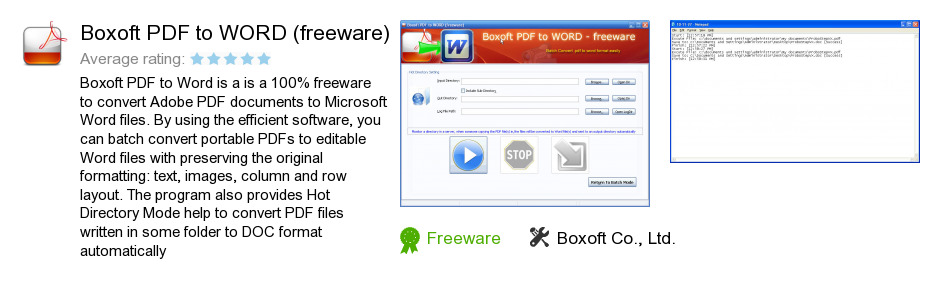 Boxoft PDF to WORD (freeware)