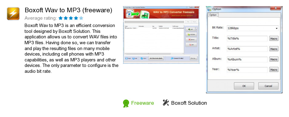 Boxoft Wav to MP3 (freeware)