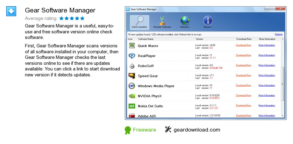 Gear Software Manager