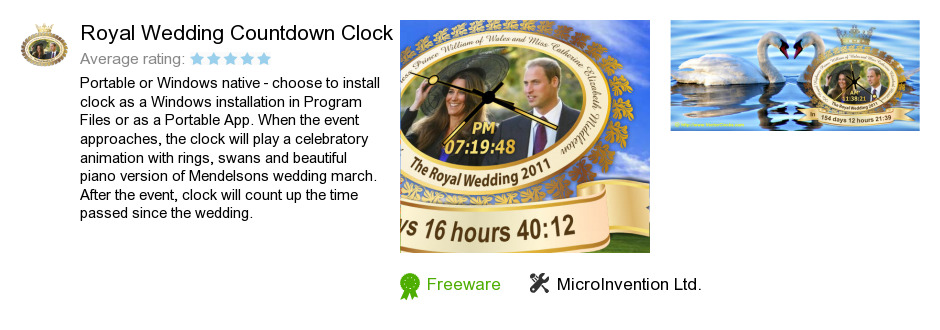 Royal Wedding Countdown Clock