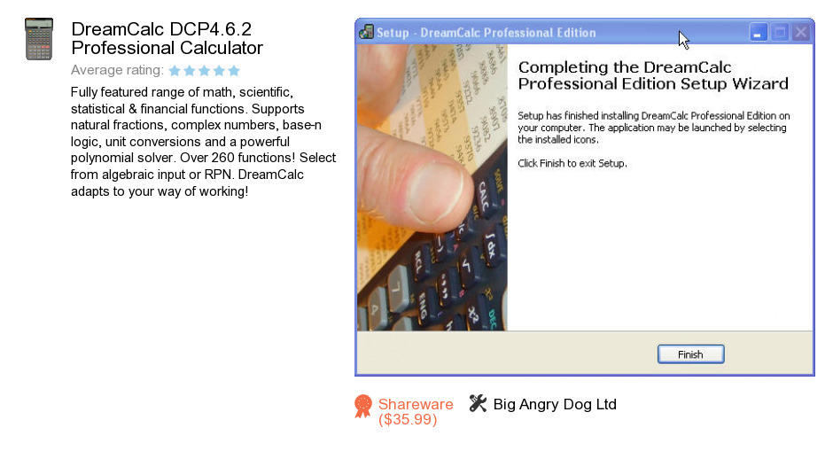 DreamCalc DCP4.6.2 Professional Calculator